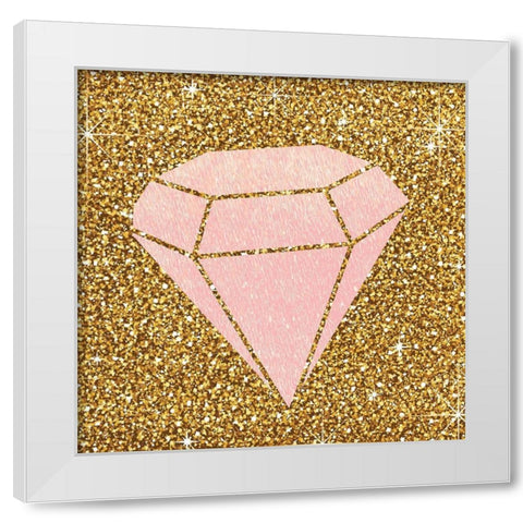 Love Glitter 2 White Modern Wood Framed Art Print by Allen, Kimberly