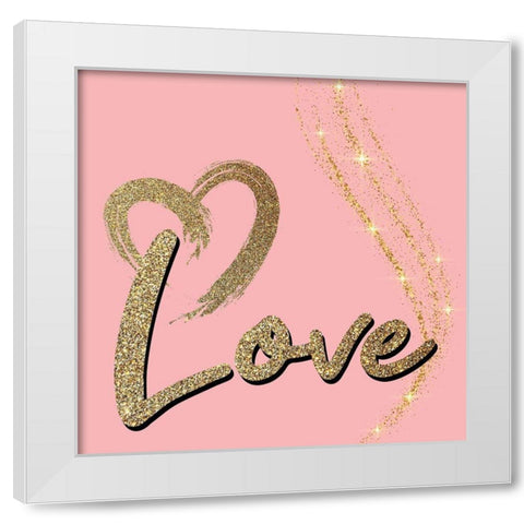 Love Glitter 3 White Modern Wood Framed Art Print by Allen, Kimberly