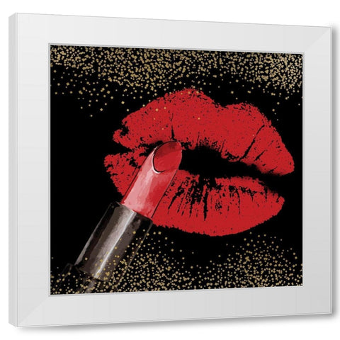 Boss Lips 1 White Modern Wood Framed Art Print by Allen, Kimberly