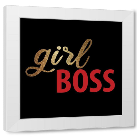 Boss Lips 2 White Modern Wood Framed Art Print by Allen, Kimberly