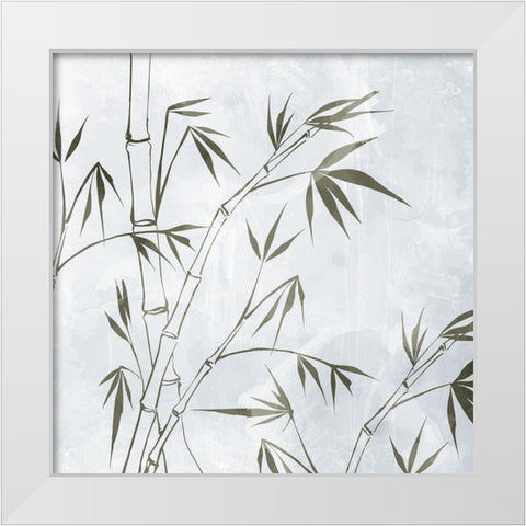 Bamboo 1 White Modern Wood Framed Art Print by Allen, Kimberly