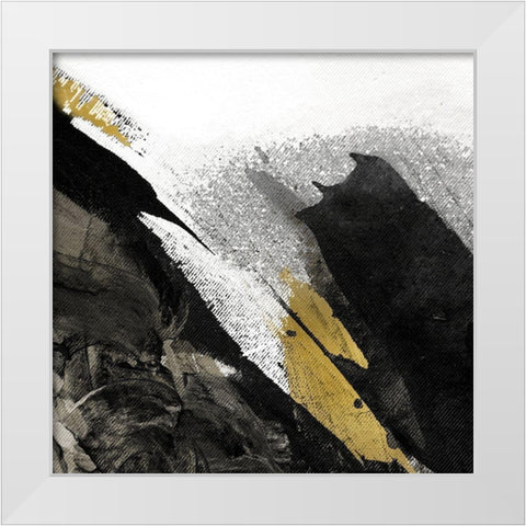 Black Strokes White Modern Wood Framed Art Print by Allen, Kimberly