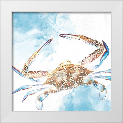 Crab White Modern Wood Framed Art Print by Allen, Kimberly