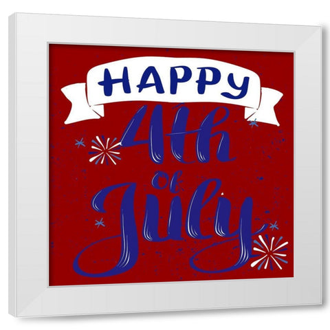 Happy 4th 2 White Modern Wood Framed Art Print by Allen, Kimberly