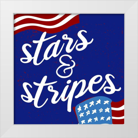 Happy 4th 3 White Modern Wood Framed Art Print by Allen, Kimberly