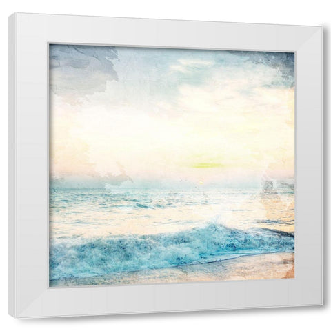Sunset Waves 2 White Modern Wood Framed Art Print by Allen, Kimberly