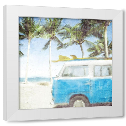 Vintage Surf White Modern Wood Framed Art Print by Allen, Kimberly