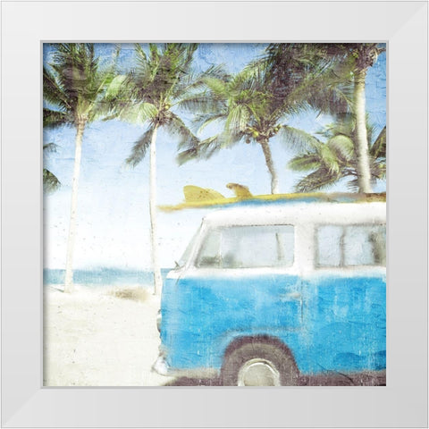 Vintage Surf White Modern Wood Framed Art Print by Allen, Kimberly