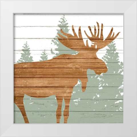 Woods 1 White Modern Wood Framed Art Print by Allen, Kimberly