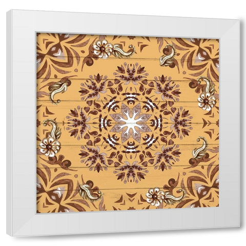 Browns Tiles 1 White Modern Wood Framed Art Print by Allen, Kimberly