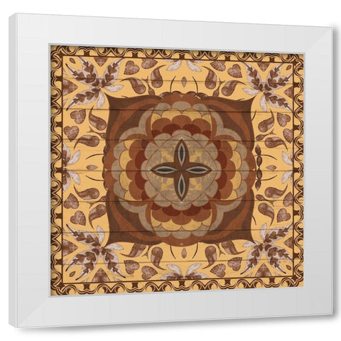 Brown Tiles 2 White Modern Wood Framed Art Print by Allen, Kimberly