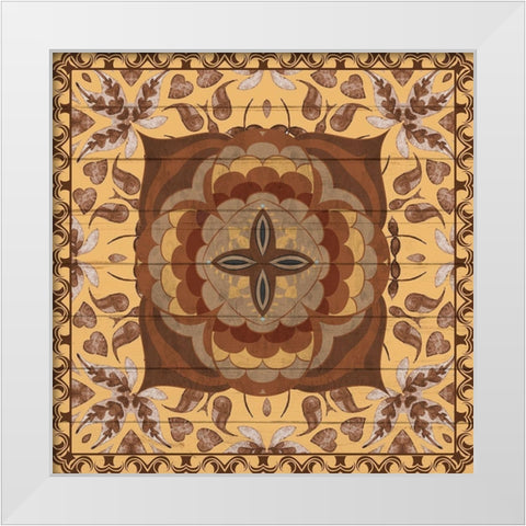 Brown Tiles 2 White Modern Wood Framed Art Print by Allen, Kimberly