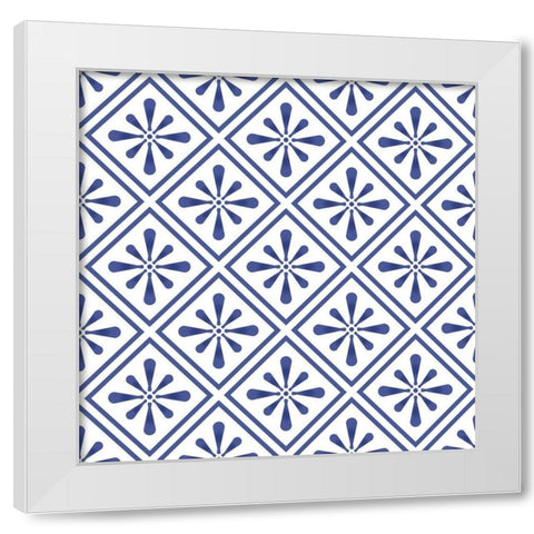 Greek Tile 2 White Modern Wood Framed Art Print by Allen, Kimberly
