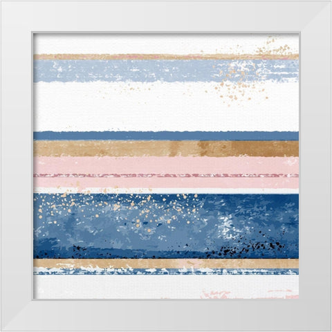 Abstract Stripes 1 White Modern Wood Framed Art Print by Allen, Kimberly