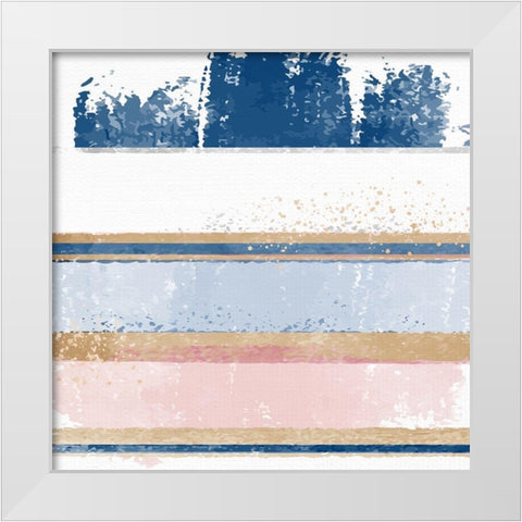 Abstract Stripes 2 White Modern Wood Framed Art Print by Allen, Kimberly
