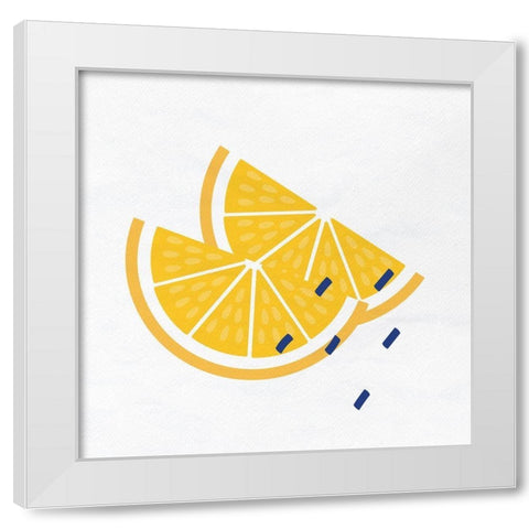 Orange Slice 3 White Modern Wood Framed Art Print by Allen, Kimberly