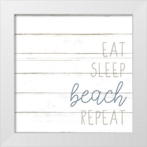 Beach Repeat White Modern Wood Framed Art Print by Allen, Kimberly