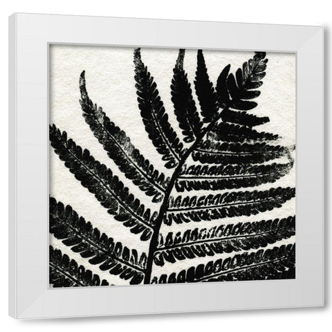 Pressed Fern 1 White Modern Wood Framed Art Print by Allen, Kimberly