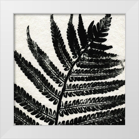 Pressed Fern 1 White Modern Wood Framed Art Print by Allen, Kimberly
