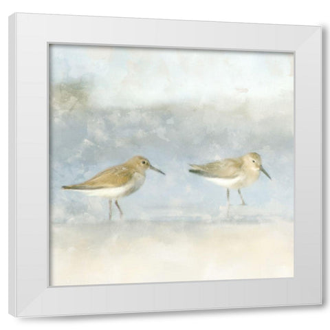 Sandpiper Beach White Modern Wood Framed Art Print by Allen, Kimberly
