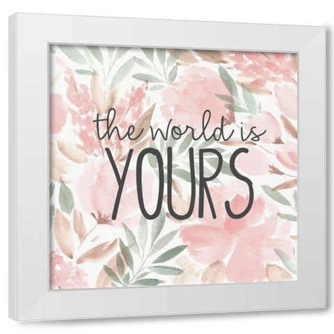 The World is Yours White Modern Wood Framed Art Print by Allen, Kimberly