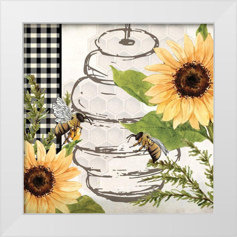 Bee Keeper 1 White Modern Wood Framed Art Print by Allen, Kimberly