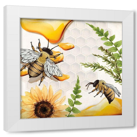 Bee Keeper 2 White Modern Wood Framed Art Print by Allen, Kimberly