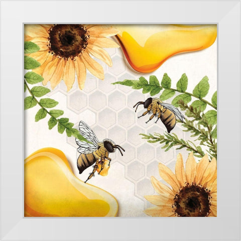 Bee Keeper 4 White Modern Wood Framed Art Print by Allen, Kimberly