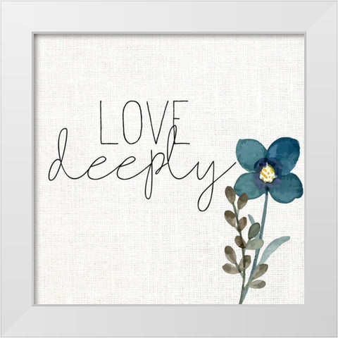Deeply White Modern Wood Framed Art Print by Allen, Kimberly