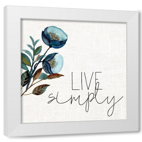 Simply White Modern Wood Framed Art Print by Allen, Kimberly