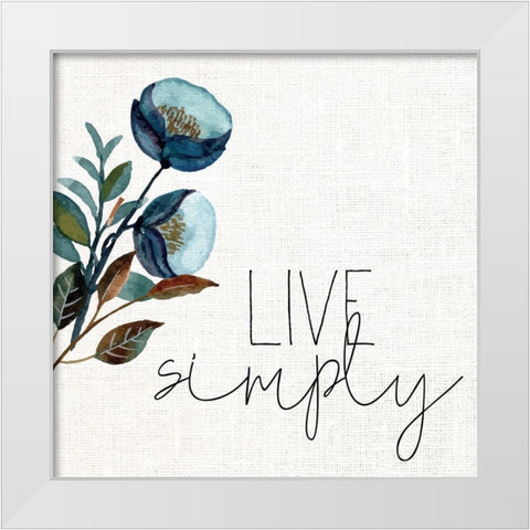 Simply White Modern Wood Framed Art Print by Allen, Kimberly