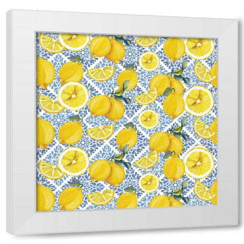 Lemon Tile 9 White Modern Wood Framed Art Print by Allen, Kimberly