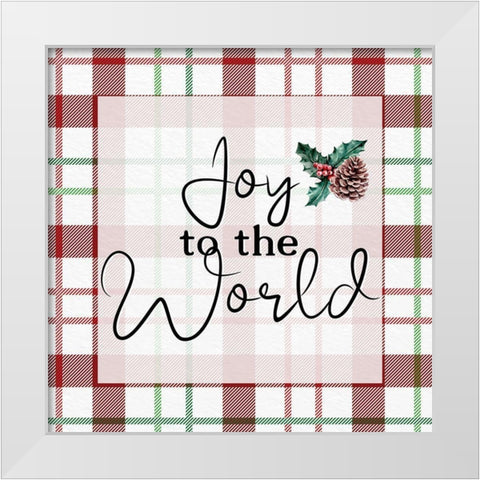Joy to the World White Modern Wood Framed Art Print by Allen, Kimberly