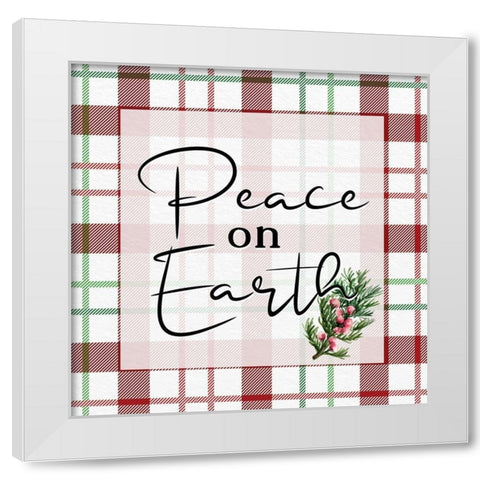 Peace on Earth White Modern Wood Framed Art Print by Allen, Kimberly