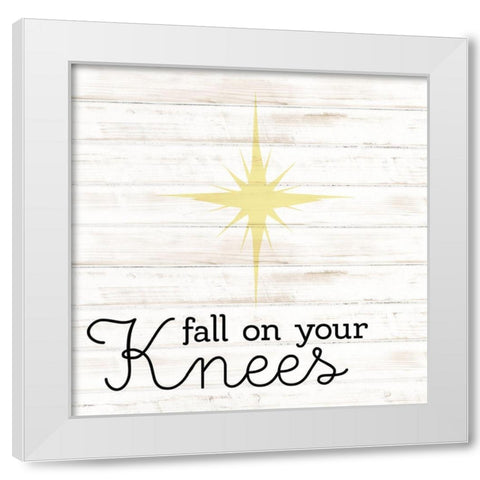 Fall on Your Knees White Modern Wood Framed Art Print by Allen, Kimberly