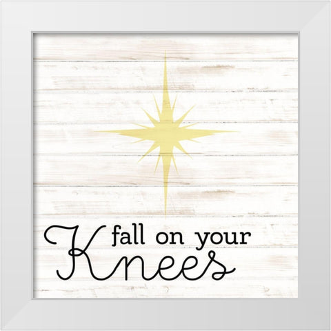 Fall on Your Knees White Modern Wood Framed Art Print by Allen, Kimberly
