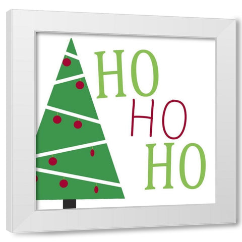 Ho Ho Ho Trees v2 White Modern Wood Framed Art Print by Allen, Kimberly