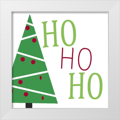 Ho Ho Ho Trees v2 White Modern Wood Framed Art Print by Allen, Kimberly