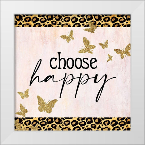 Butterfly Leopard 2 v2 White Modern Wood Framed Art Print by Allen, Kimberly