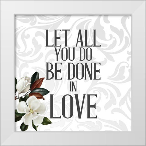In Love 3 v3 White Modern Wood Framed Art Print by Allen, Kimberly