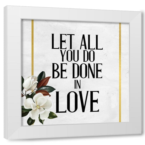 In Love 3 White Modern Wood Framed Art Print by Alvarez, Cynthia