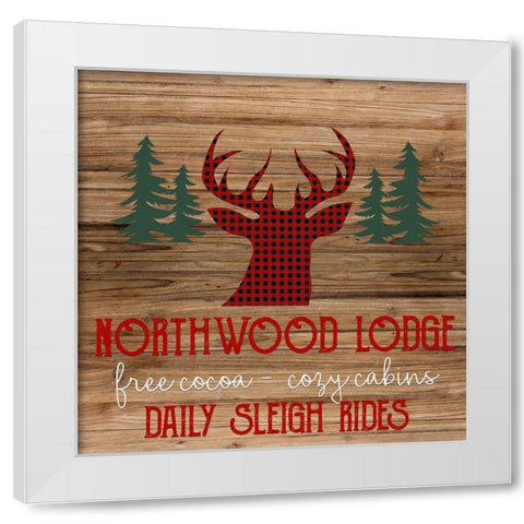 Northwood Lodge White Modern Wood Framed Art Print by Allen, Kimberly