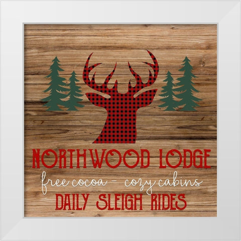Northwood Lodge White Modern Wood Framed Art Print by Allen, Kimberly