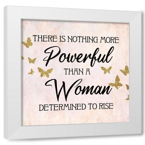 More Powerful White Modern Wood Framed Art Print by Allen, Kimberly