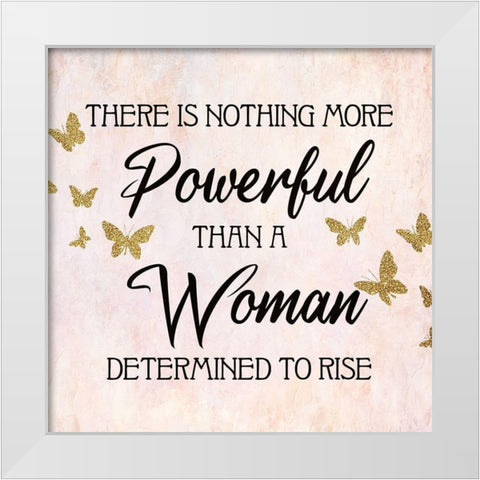 More Powerful White Modern Wood Framed Art Print by Allen, Kimberly