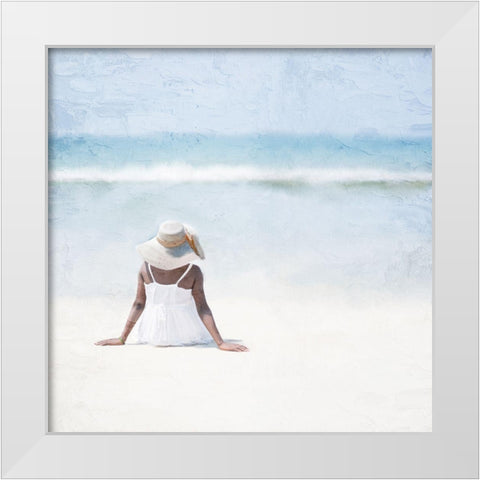 Serenity Time White Modern Wood Framed Art Print by Allen, Kimberly