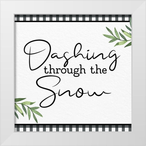 Dashing White Modern Wood Framed Art Print by Allen, Kimberly