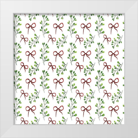 Gnome Wreath Pattern 2 White Modern Wood Framed Art Print by Allen, Kimberly
