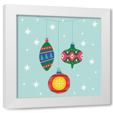 Ornaments White Modern Wood Framed Art Print by Allen, Kimberly