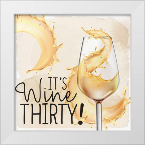 Wine Splash 2 White Modern Wood Framed Art Print by Allen, Kimberly
